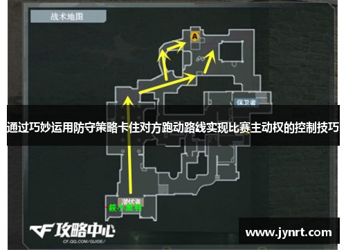 通过巧妙运用防守策略卡住对方跑动路线实现比赛主动权的控制技巧